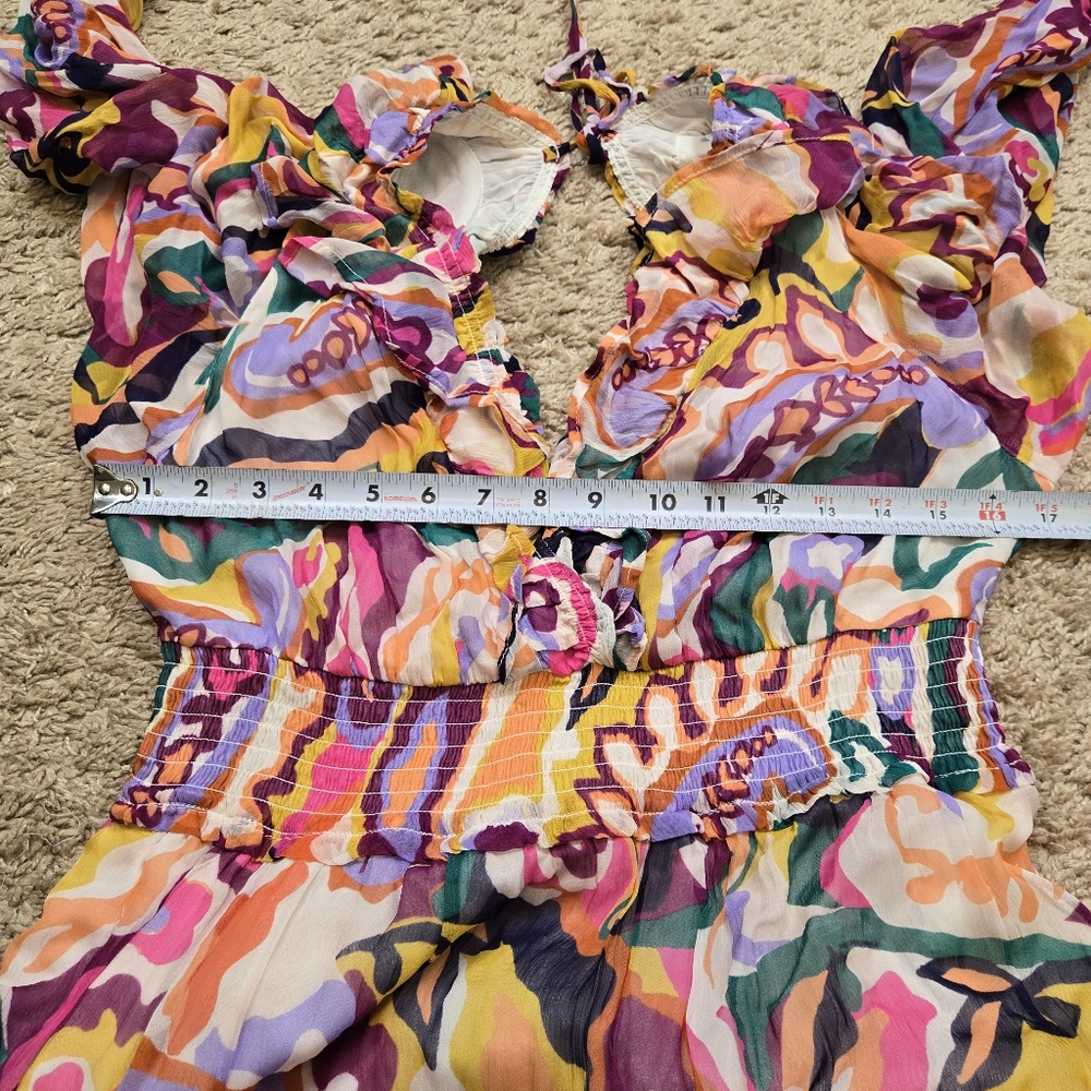 Anthropologie Multicolor Abstract Print Maxi Dress - Picture 10 of 13